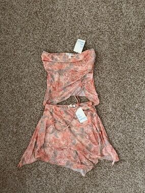 See By Chloe Girls Pink Paisley Two-Piece Skirt Set